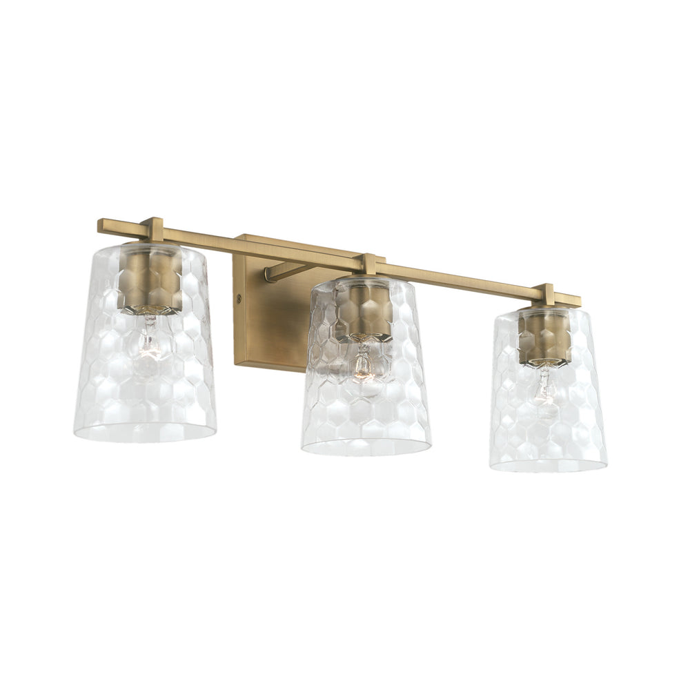 Capital Lighting - Three Light Vanity - Burke - Aged Brass- Union Lighting Luminaires Decor