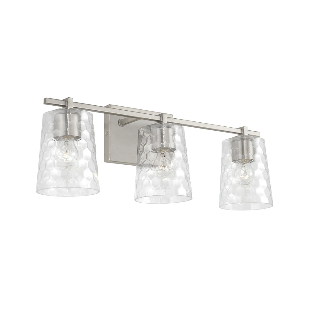 Capital Lighting - Three Light Vanity - Burke - Brushed Nickel- Union Lighting Luminaires Decor
