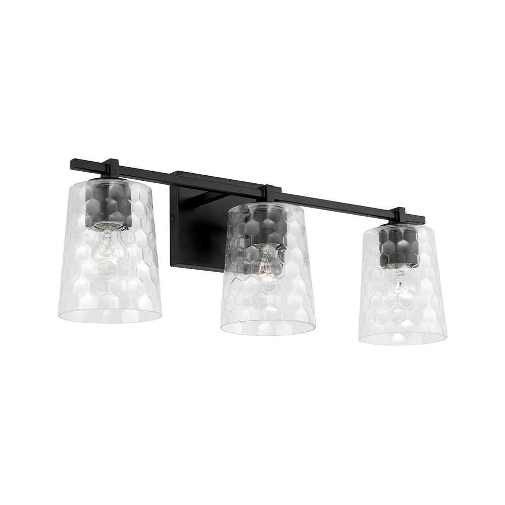 Capital Lighting - Three Light Vanity - Burke - Matte Black- Union Lighting Luminaires Decor