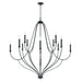 Capital Lighting - 12 Light Chandelier - Bentley - Black Iron- Union Lighting Luminaires Decor