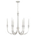 Capital Lighting - Six Light Chandelier - Laurent - Polished Nickel- Union Lighting Luminaires Decor