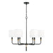 Capital Lighting - Six Light Chandelier - Beckham - Glossy Black and Aged Brass- Union Lighting Luminaires Decor