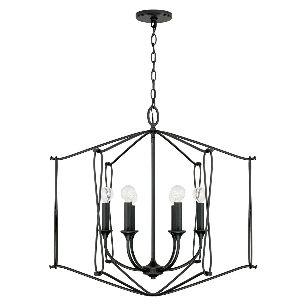 Capital Lighting - Six Light Foyer - Bentley - Black Iron- Union Lighting Luminaires Decor
