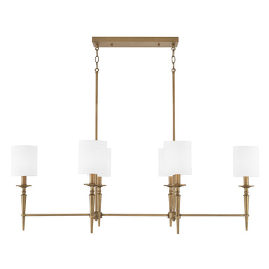 Capital Lighting - Six Light Island Pendant - Abbie - Aged Brass- Union Lighting Luminaires Decor