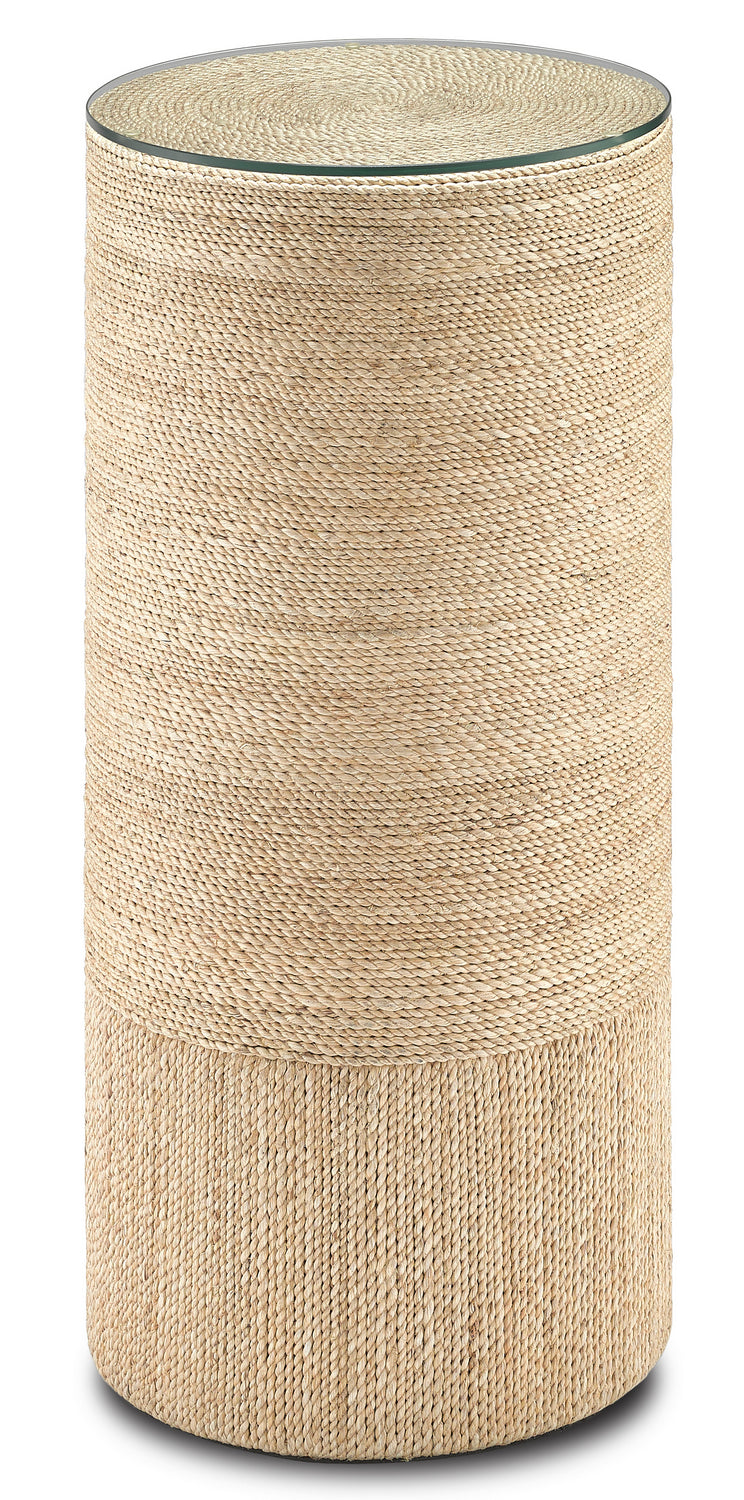 Currey and Company - Accent Table/Pedestal - Macati - Natural/Clear- Union Lighting Luminaires Decor