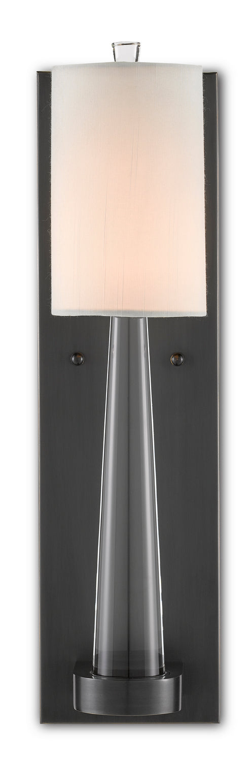 Currey and Company - One Light Wall Sconce - Junia - Clear/Oil Rubbed Bronze- Union Lighting Luminaires Decor