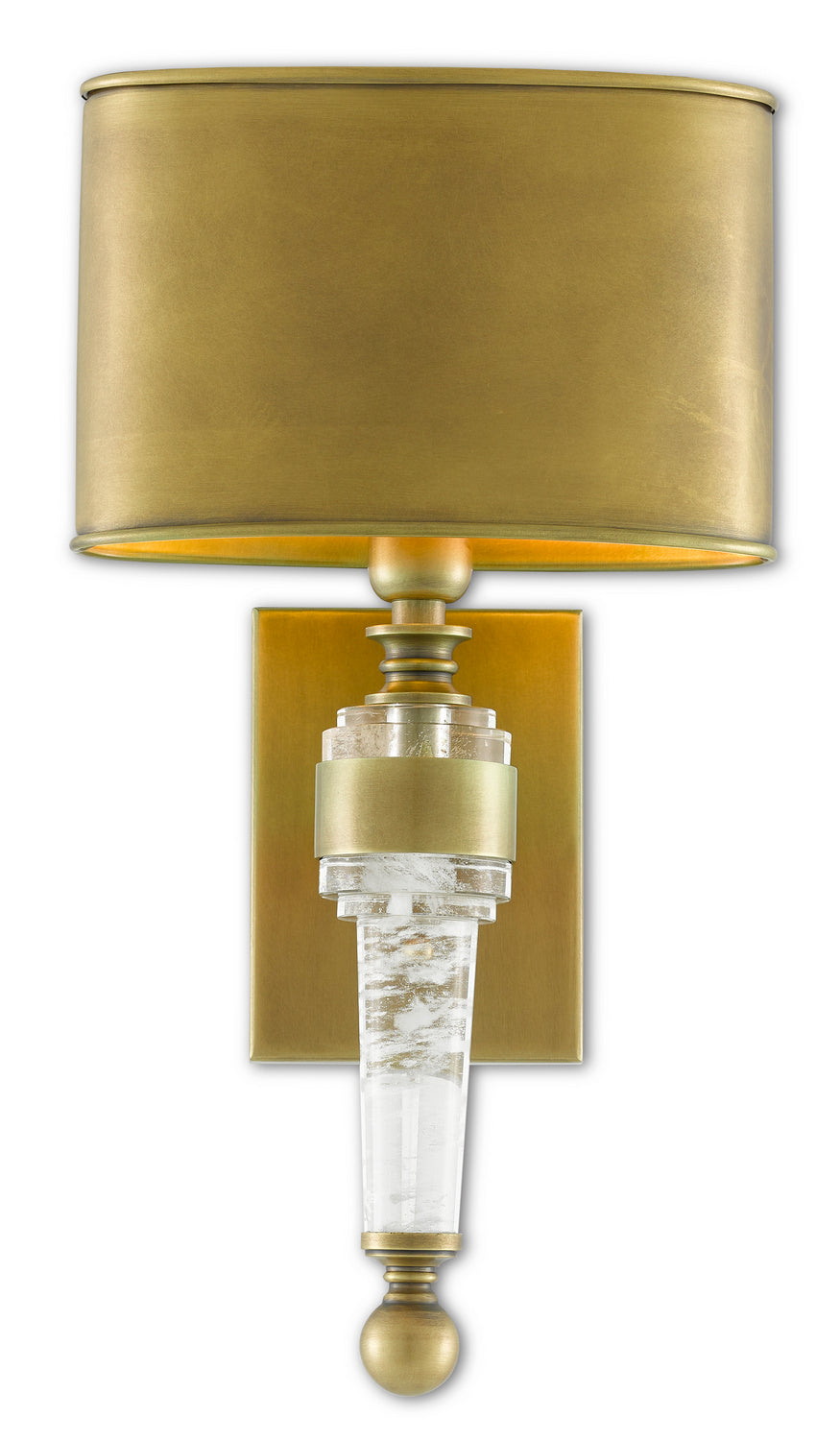 Currey and Company - One Light Wall Sconce - Lindau Brass Wall Sconce - Antique Brass- Union Lighting Luminaires Decor