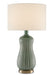 Currey and Company - One Light Table Lamp - Mamora - Green/Antique Brass- Union Lighting Luminaires Decor
