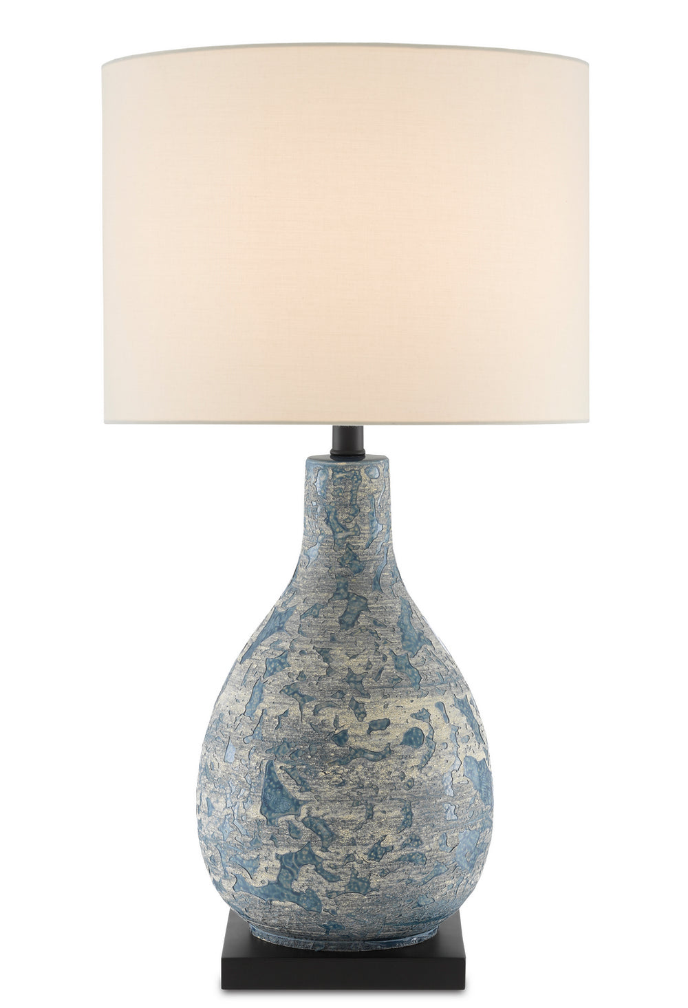 Currey and Company - One Light Table Lamp - Ostracon - Blue/Cream/Black- Union Lighting Luminaires Decor