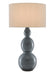 Currey and Company - One Light Table Lamp - Cymbeline - Steel Blue/Antique Brass- Union Lighting Luminaires Decor