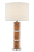 Currey and Company - One Light Table Lamp - Birdseye - Burlwood/Clear- Union Lighting Luminaires Decor