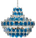 Currey and Company - 12 Light Chandelier - Galahad - Blue/Clear/Contemporary Silver Leaf/Silver- Union Lighting Luminaires Decor
