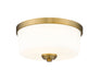 Z-Lite Canada - Two Light Flush Mount - Arlington - Heritage Brass- Union Lighting Luminaires Decor