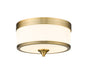 Z-Lite Canada - Three Light Flush Mount - Cosmopolitan - Heritage Brass- Union Lighting Luminaires Decor