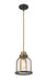 Z-Lite Canada - One Light Pendant - Burren - Bronze + Brass- Union Lighting Luminaires Decor