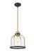 Z-Lite Canada - One Light Pendant - Burren - Bronze + Brass- Union Lighting Luminaires Decor
