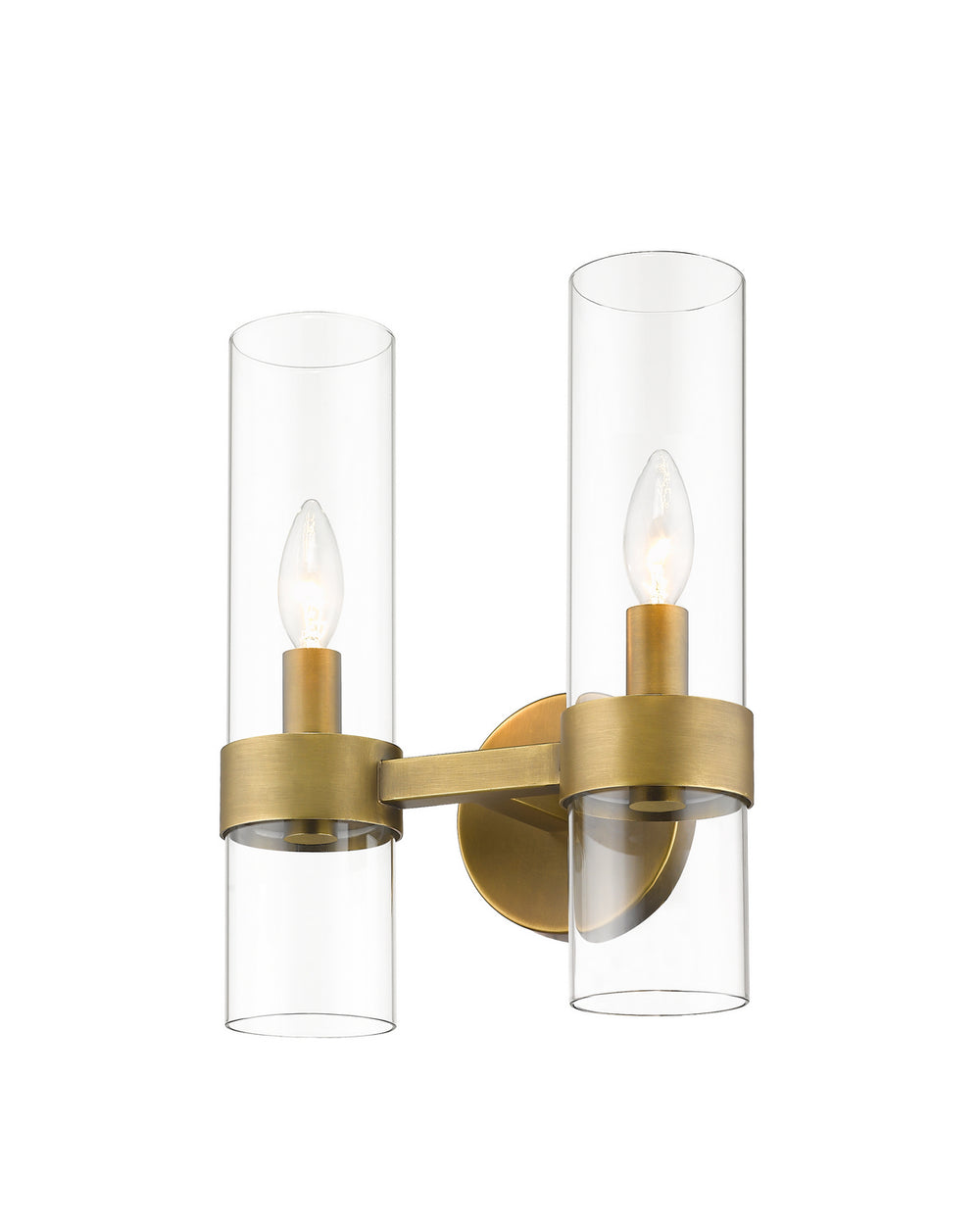 Z-Lite Canada - Two Light Wall Sconce - Datus - Rubbed Brass- Union Lighting Luminaires Decor