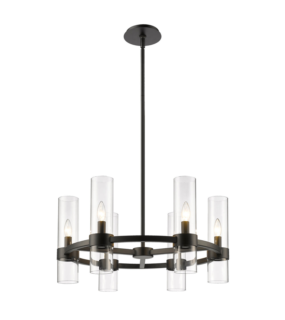 Z-Lite Canada - Six Light Chandelier - Datus - Matte Black- Union Lighting Luminaires Decor