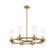 Z-Lite Canada - Eight Light Chandelier - Datus - Rubbed Brass- Union Lighting Luminaires Decor