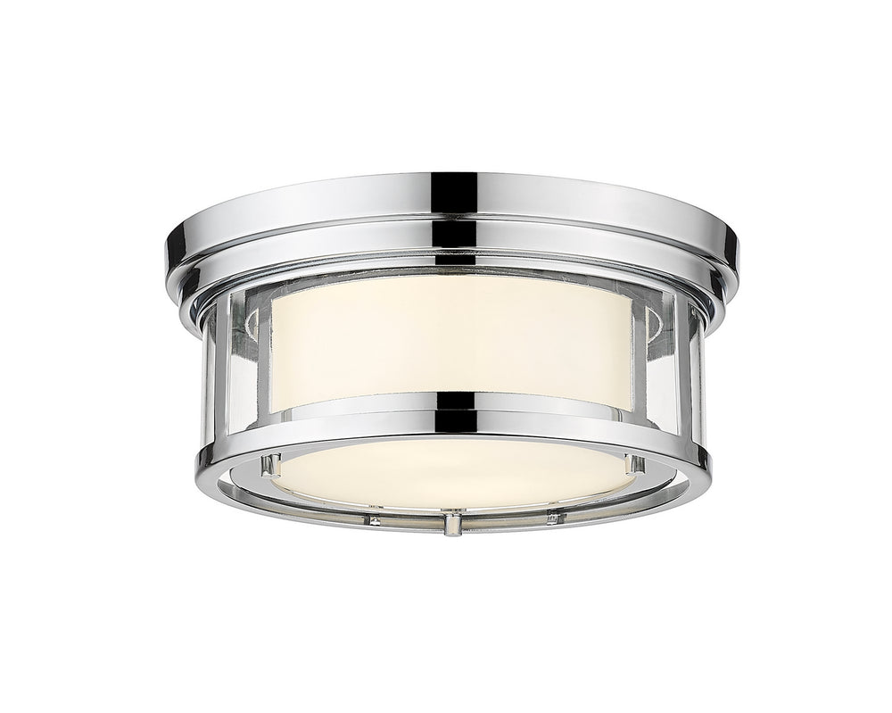 Z-Lite Canada - Two Light Flush Mount - Willow - Chrome- Union Lighting Luminaires Decor