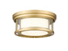 Z-Lite Canada - Two Light Flush Mount - Willow - Olde Brass- Union Lighting Luminaires Decor