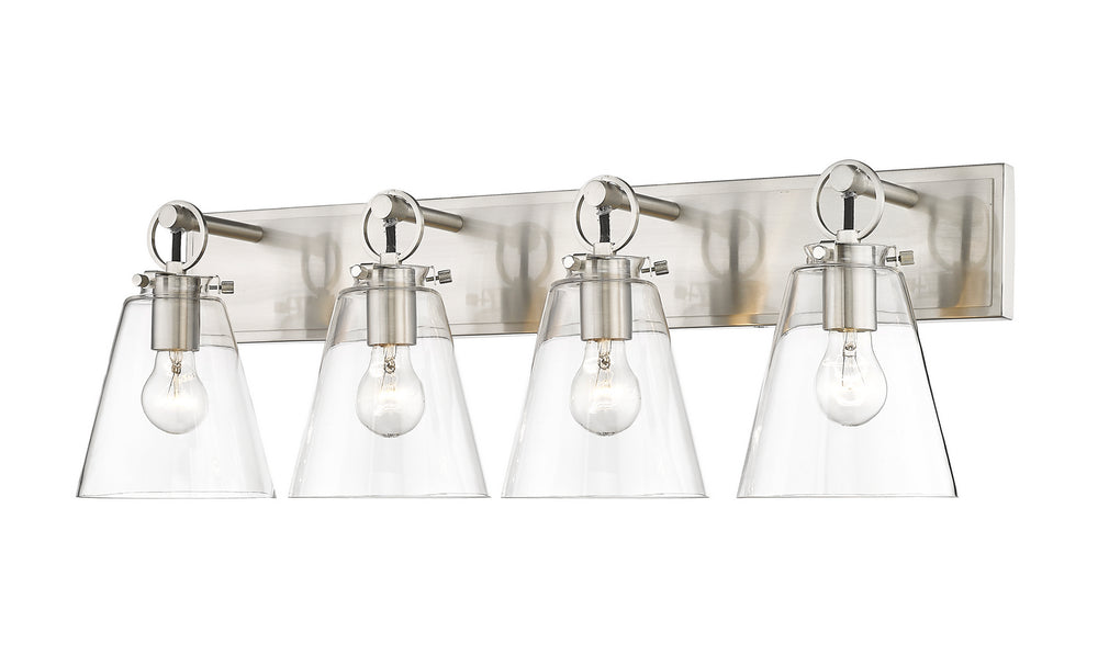 Z-Lite Canada - Four Light Vanity - Harper - Brushed Nickel- Union Lighting Luminaires Decor