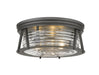 Z-Lite Canada - Three Light Flush Mount - Cape Harbor - Bronze- Union Lighting Luminaires Decor