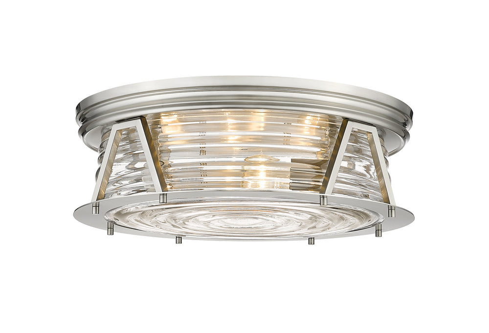 Z-Lite Canada - Four Light Flush Mount - Cape Harbor - Brushed Nickel- Union Lighting Luminaires Decor