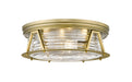 Z-Lite Canada - Four Light Flush Mount - Cape Harbor - Rubbed Brass- Union Lighting Luminaires Decor