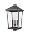 Z-Lite Canada - Four Light Outdoor Post Mount Fixture - Beacon - Black- Union Lighting Luminaires Decor
