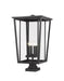 Z-Lite Canada - Four Light Outdoor Pier Mounted Fixture - Seoul - Black- Union Lighting Luminaires Decor