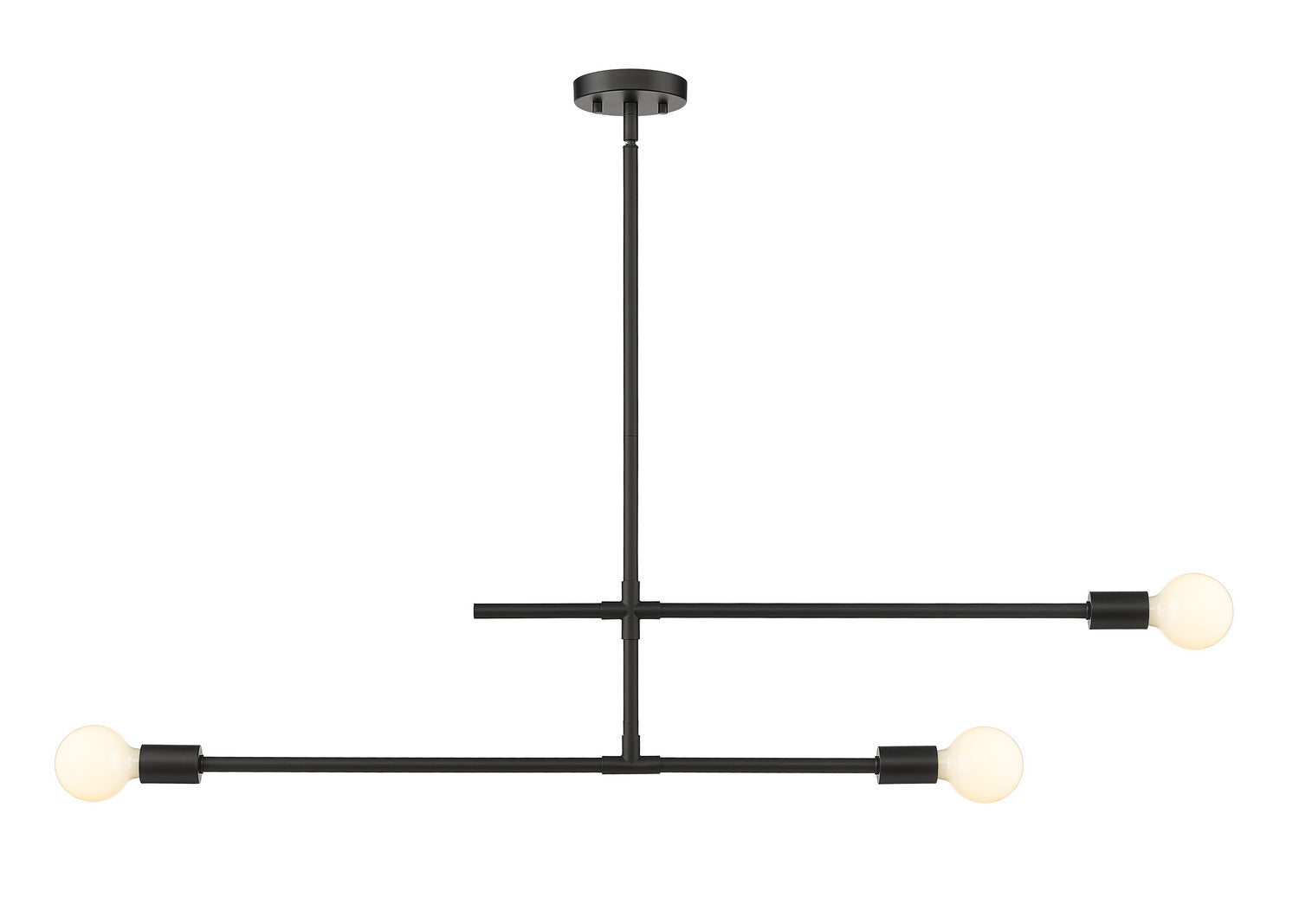 Z-Lite Canada - Three Light Chandelier - Modernist - Matte Black- Union Lighting Luminaires Decor