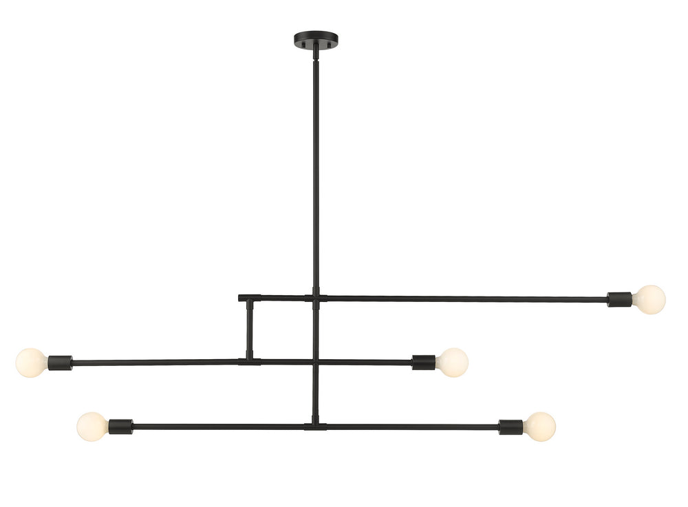 Z-Lite Canada - Five Light Chandelier - Modernist - Matte Black- Union Lighting Luminaires Decor