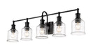 Z-Lite Canada - Five Light Vanity - Bryant - Matte Black- Union Lighting Luminaires Decor