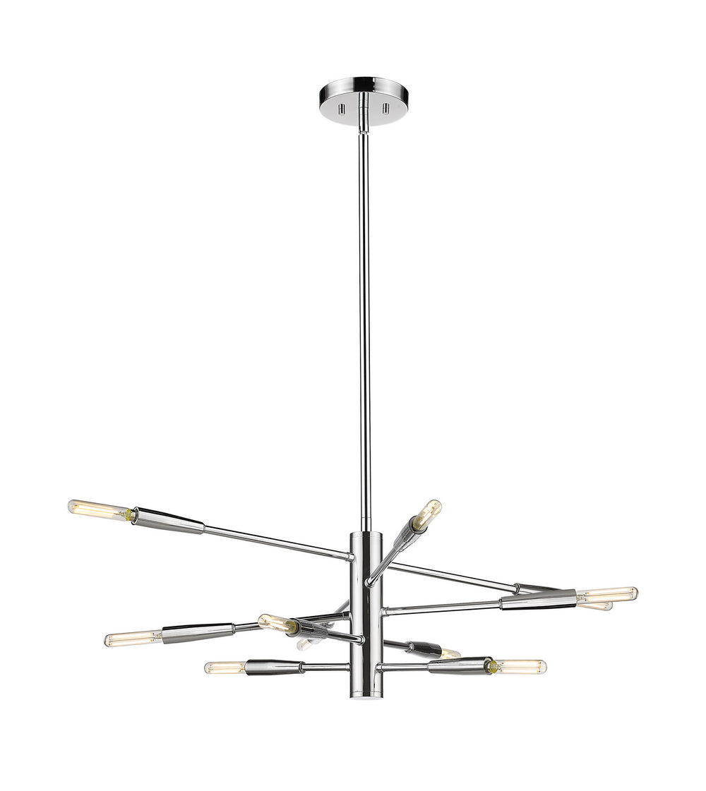 Z-Lite Canada - Ten Light Chandelier - Ascension - Chrome- Union Lighting Luminaires Decor