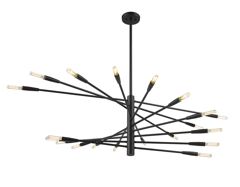 Z-Lite Canada - 20 Light Chandelier - Ascension - Matte Black- Union Lighting Luminaires Decor
