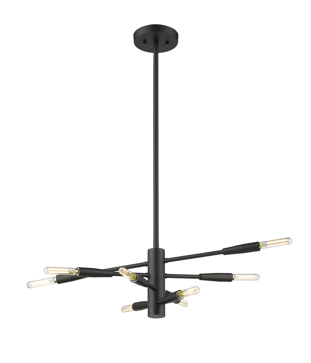Z-Lite Canada - Eight Light Chandelier - Ascension - Matte Black- Union Lighting Luminaires Decor