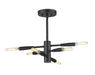 Z-Lite Canada - Six Light Semi Flush Mount - Ascension - Matte Black- Union Lighting Luminaires Decor
