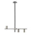 Z-Lite Canada - Three Light Linear Chandelier - Calumet - Matte Black + Polished Nickel- Union Lighting Luminaires Decor