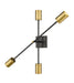 Z-Lite Canada - Four Light Wall Sconce - Calumet - Matte Black + Olde Brass- Union Lighting Luminaires Decor