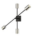 Z-Lite Canada - Four Light Wall Sconce - Calumet - Matte Black + Polished Nickel- Union Lighting Luminaires Decor