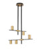 Z-Lite Canada - Five Light Chandelier - Calumet - Matte Black + Olde Brass- Union Lighting Luminaires Decor