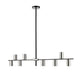 Z-Lite Canada - Eight Light Linear Chandelier - Calumet - Matte Black + Polished Nickel- Union Lighting Luminaires Decor