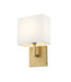 Z-Lite Canada - One Light Wall Sconce - Saxon - Rubbed Brass- Union Lighting Luminaires Decor