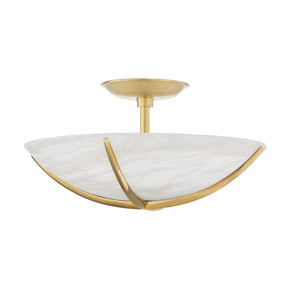Hudson Valley Canada - Four Light Semi Flush Mount - Wheatley - Aged Brass- Union Lighting Luminaires Decor