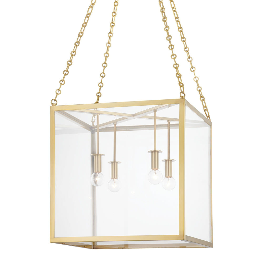 Hudson Valley Canada - Four Light Lantern - Catskill - Aged Brass- Union Lighting Luminaires Decor