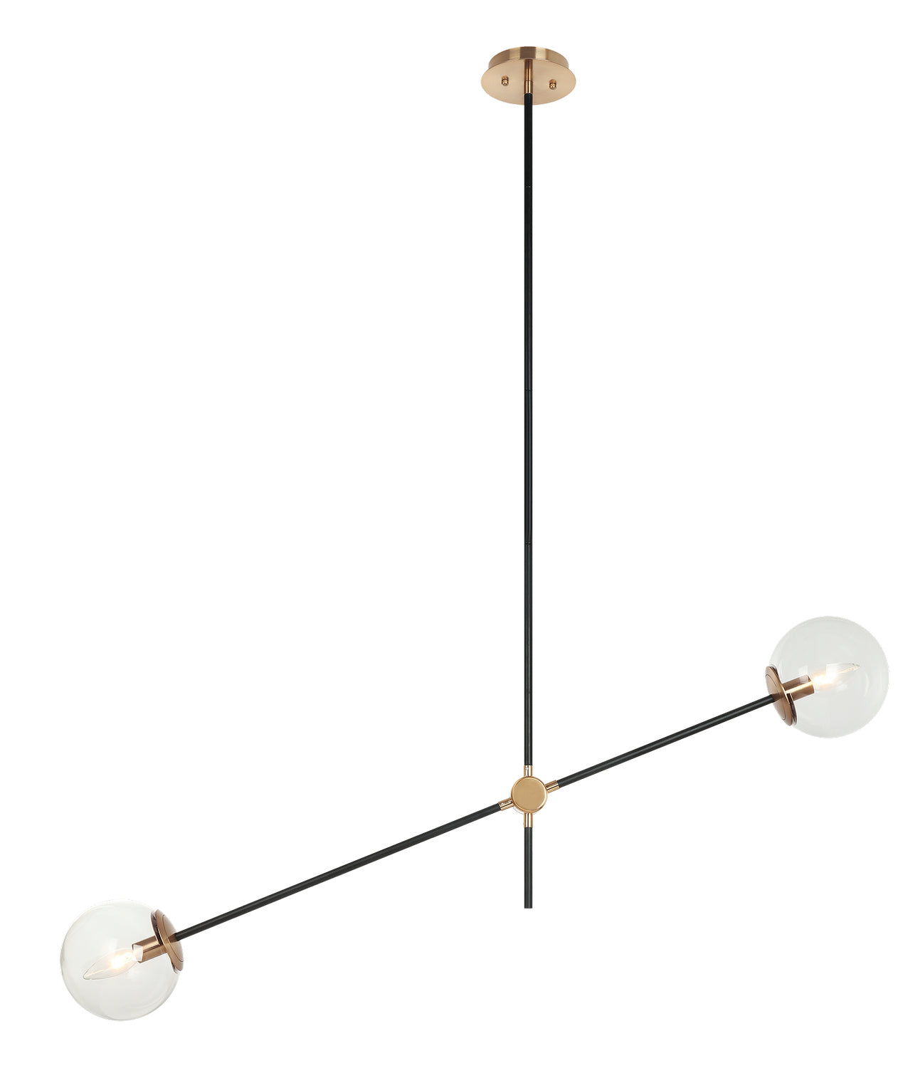 Matteo Canada - Two Light Pendant - Cosmic - Aged Gold Brass- Union Lighting Luminaires Decor