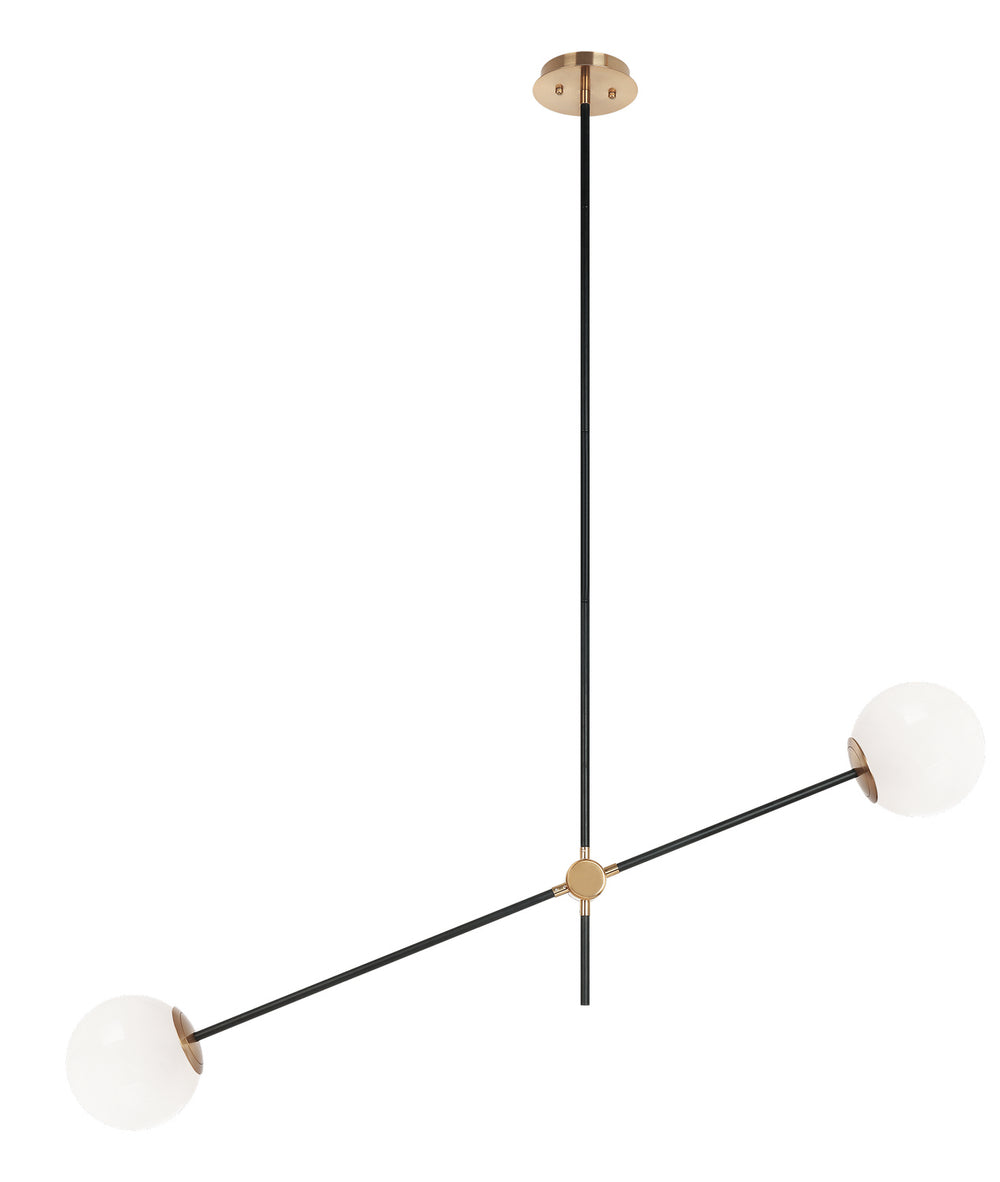 Matteo Canada - Two Light Pendant - Cosmic - Aged Gold Brass- Union Lighting Luminaires Decor