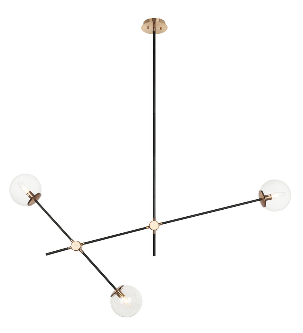 Matteo Canada - Three Light Pendant - Cosmic - Aged Gold Brass- Union Lighting Luminaires Decor