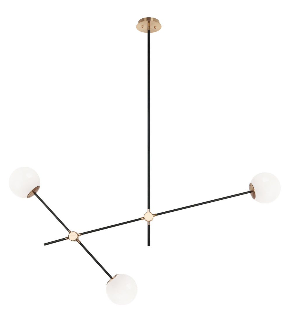 Matteo Canada - Three Light Pendant - Cosmic - Aged Gold Brass- Union Lighting Luminaires Decor